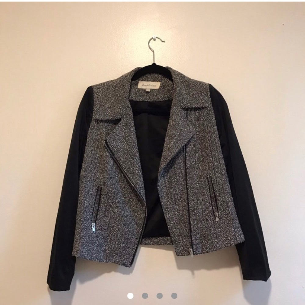 Daniel Rainn Herringbone Moto Style Jacket